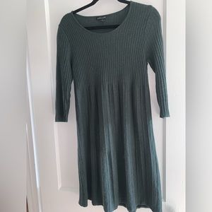 Eileen Fisher Size Small Dress  100% Wool Rib Release Pleat